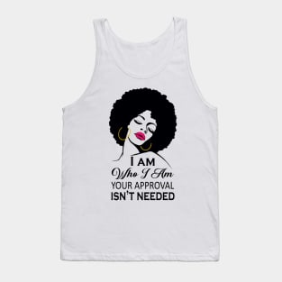 Black Queen Lady Curly Natural Afro African American Ladies Tank Top